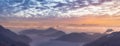 Aerial Panoramic View of Howe Sound, Islands and Canadian Mountain Landscape Royalty Free Stock Photo