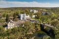 Aerial panoramic view of Korsun-Shevchenkivsky Historical and Cultural Reserve with Lopukhins-Demidovs Palace, Ukraine, Kyiv