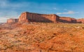 Aerial panoramic view of Monument Valley National Park at summer sunset, United States Royalty Free Stock Photo