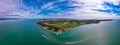 Aerial panoramic view of the Needles of Solent Royalty Free Stock Photo