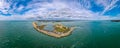 Aerial panoramic view of the Needles of Solent Royalty Free Stock Photo