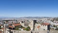 Aerial panoramic view of the old Byzantine Castle in the city of Royalty Free Stock Photo