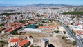 Aerial panoramic view of the old Byzantine Castle in the city of Royalty Free Stock Photo