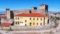 Aerial panoramic view of the old Byzantine Castle in the city of Royalty Free Stock Photo