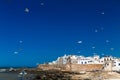 Aerial panoramic view on old city Essaouira in Morocco Royalty Free Stock Photo