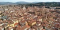 An aerial panoramic view of the old Florence