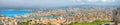 Aerial panoramic view of old port and Marseille city. France Royalty Free Stock Photo