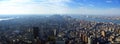 Aerial panoramic view over lower Manhattan, New York