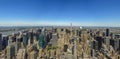 Aerial panoramic view over New York city Buildings Royalty Free Stock Photo