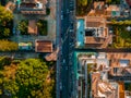 Aerial panoramic view of Palermo town in Sicily.