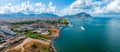 Aerial panoramic view of Palermo town in Sicily.