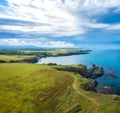 Aerial panoramic view of picturesque coastline Royalty Free Stock Photo