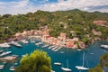 Panorama of Portofino, Italian Riviera, Liguria Royalty Free Stock Photo