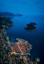 Aerial panoramic view of the picturesque town of Dubrovnik Royalty Free Stock Photo