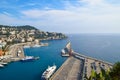 Aerial view of the lighthouse and port, Nice, France Royalty Free Stock Photo