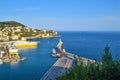 Aerial panoramic view of the Port of Nice, South of France Royalty Free Stock Photo