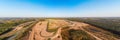 Aerial panoramic view of the race track in Finland