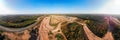 Aerial panoramic view of the race track in Finland