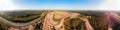 Aerial panoramic view of the race track in Finland