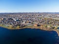 Aerial panoramic view of Rouyn-Noranda. Abitibi-Temiscamingue, Quebec, Canada. Royalty Free Stock Photo