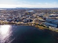 Aerial panoramic view of Rouyn-Noranda. Abitibi-Temiscamingue, Quebec, Canada. Royalty Free Stock Photo