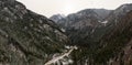 Aerial Panoramic View of a Scenic Road in the Canadian Mountain Royalty Free Stock Photo