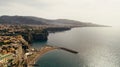 Aerial panoramic view of Sorrento, Italy.Bay of Naples on the Sorrentine Peninsula.Cliffs of Amalfi coastline.Italian tourist Royalty Free Stock Photo