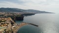 Aerial panoramic view of Sorrento, Italy.Bay of Naples on the Sorrentine Peninsula.Cliffs of Amalfi coastline.Italian tourist Royalty Free Stock Photo