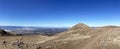 Aerial panoramic view of south San Francisco Bay Area from hiking trail leading to Mission Peak during fall season Royalty Free Stock Photo