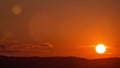 Aerial panoramic view of sunset over Vienna city with hills timelapse in Austria. Royalty Free Stock Photo