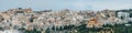 Aerial panoramic view of the Thessaloniki city, old Byzantine Castle. Royalty Free Stock Photo
