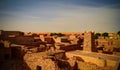 Aerial panoramic view to Chinguetti mosque, one of the symbols of Mauritania Royalty Free Stock Photo