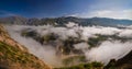 Aerial panoramic view to Colca canyonArequipa, Peru Royalty Free Stock Photo