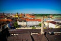 Aerial panoramic view to Munich city Munich, Bavaria, Germany