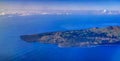 Aerial panoramic view to Pico island, Azores, Portugal Royalty Free Stock Photo