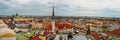 20.04. 2022. Aerial panoramic view of the upper square and the town hall Royalty Free Stock Photo