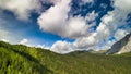 Aerial panoramic view of Val Sesis Mountains, Italy Royalty Free Stock Photo