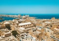 Aerial panoramic view of the Valletta old town on Malta. Royalty Free Stock Photo