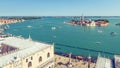 Aerial panoramic view of Venice, Italy Royalty Free Stock Photo