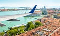 Aerial panoramic view of Venice, Italy Royalty Free Stock Photo