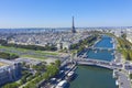 Aerial Paris cityscape France