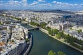 Aerial Paris cityscape France