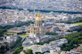 Aerial Paris skyline and Invalides