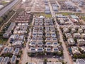 Neighborhoods houses. Aerial view of residential houses suburb.