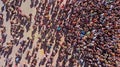 Aerial. People crowd background. Royalty Free Stock Photo