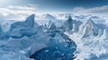 Aerial Perspective of Antarctic Icebergs in Perfect Harmony Royalty Free Stock Photo