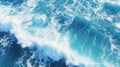 Aerial perspective capturing high resolution sea waves splashing gracefully on the sandy beach Royalty Free Stock Photo