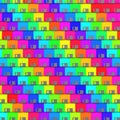 Layered Wall of Colorful Floppy Disks