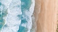 Aerial Perspective of Waves and Beach Along Great Ocean Road