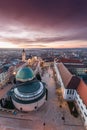 Aerial photo of Advent in Pecs Royalty Free Stock Photo